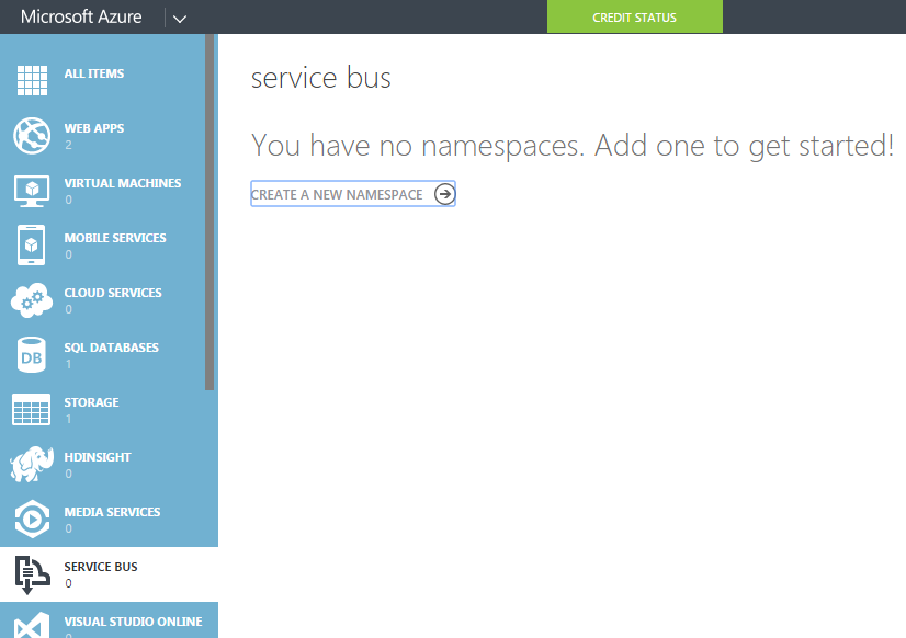 Create new Service Bus view