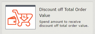 Discount off Total Order Value option