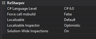 ReSharper C# 6.0 settings